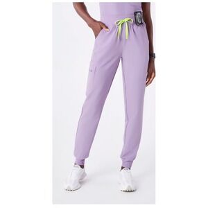 NWT Figs 3XLP Lavender Zamora Jogger Scrub Stretch Waist Drawstring Pants Bottom